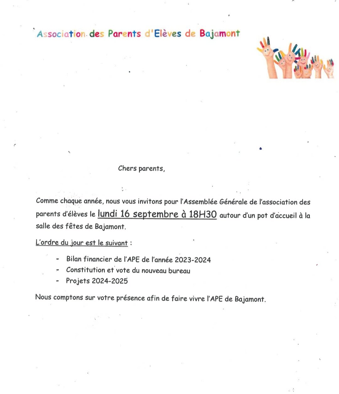 Association des parents d’élèves de Bajamont