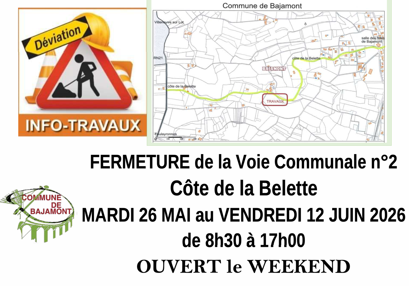 Fermeture de la côte de la belette…
